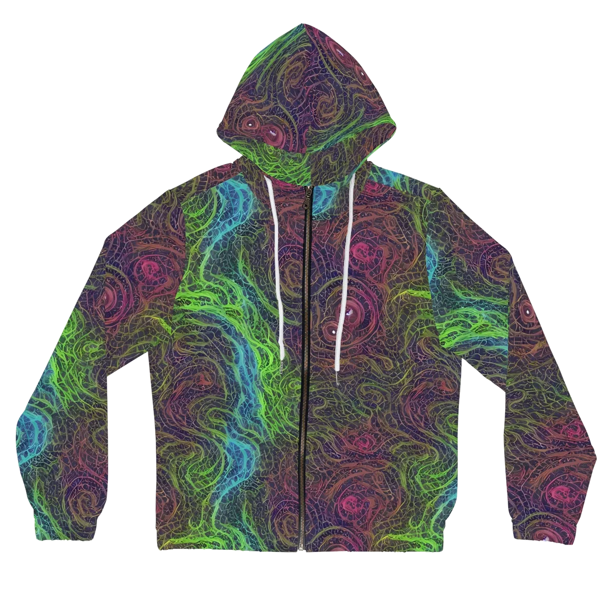 Chromatic Tangled on Women's Full-Zip Hoodie — Front