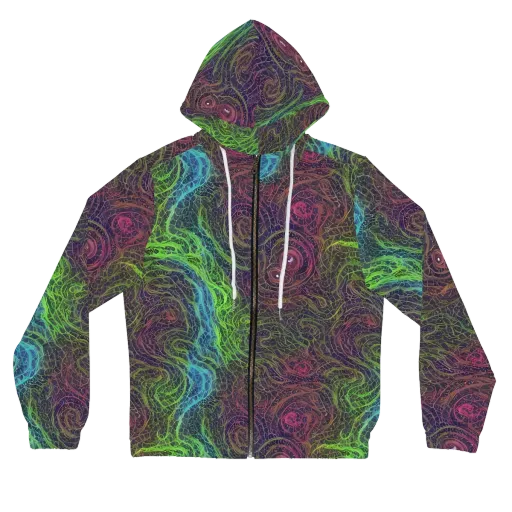 Chromatic Tangled on a Women's Full-Zip Hoodie