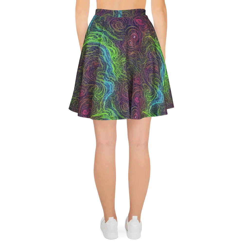 Chromatic Tangled on Skater Skirt — Back