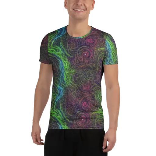 Chromatic Tangled on a Men's Athletic T-Shirt