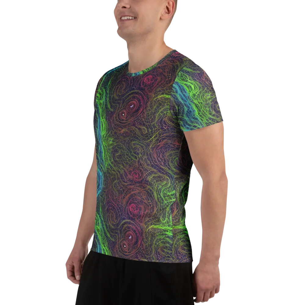 Chromatic Tangled on Men's Athletic T-Shirt — Left