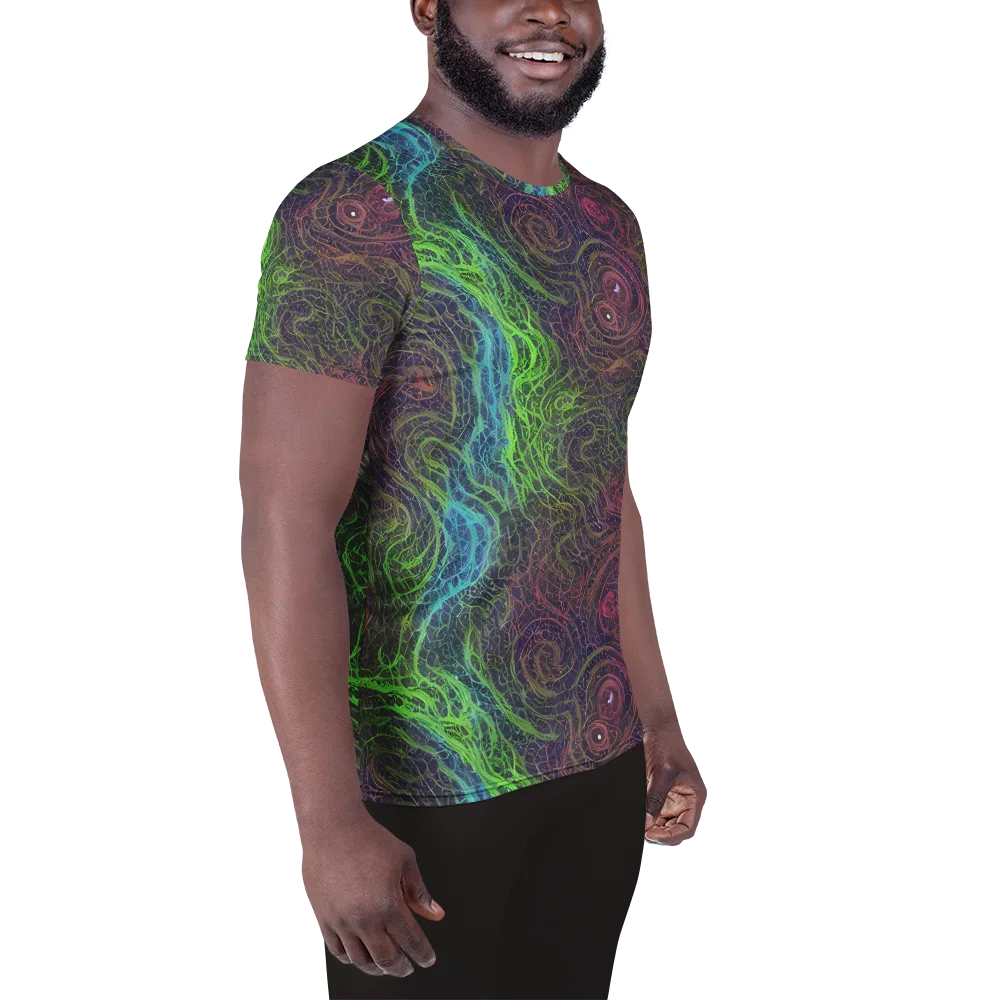 Chromatic Tangled on Men's Athletic T-Shirt — Right