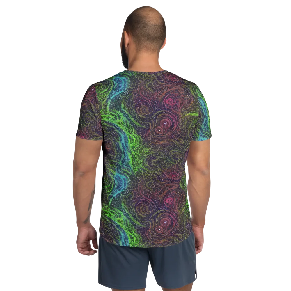 Chromatic Tangled on Men's Athletic T-Shirt — Back