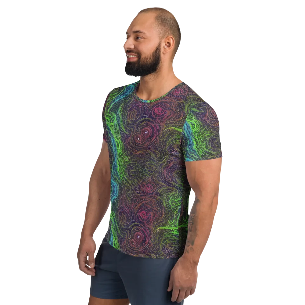 Chromatic Tangled on Men's Athletic T-Shirt — Left