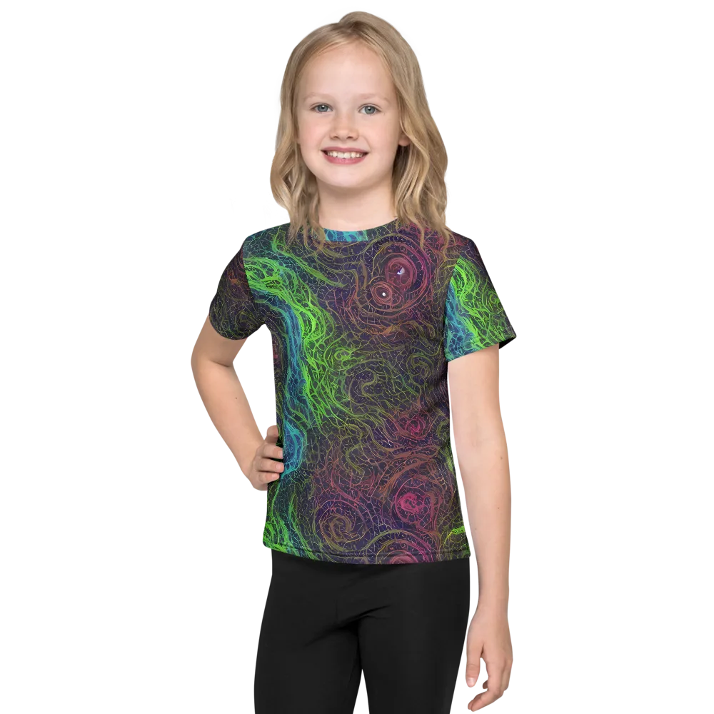 Chromatic Tangled on Kids Crew Neck T-Shirt — Front