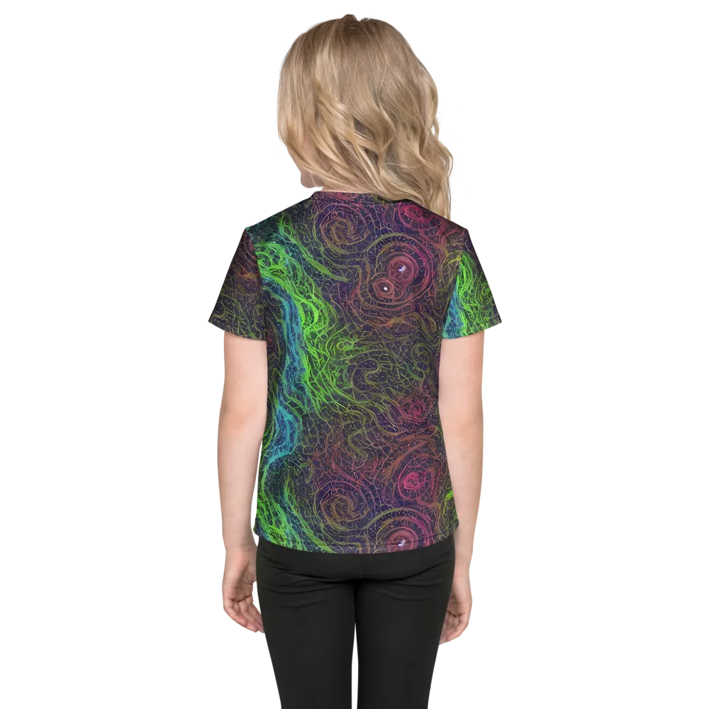 Chromatic Tangled on Kids Crew Neck T-Shirt — Back