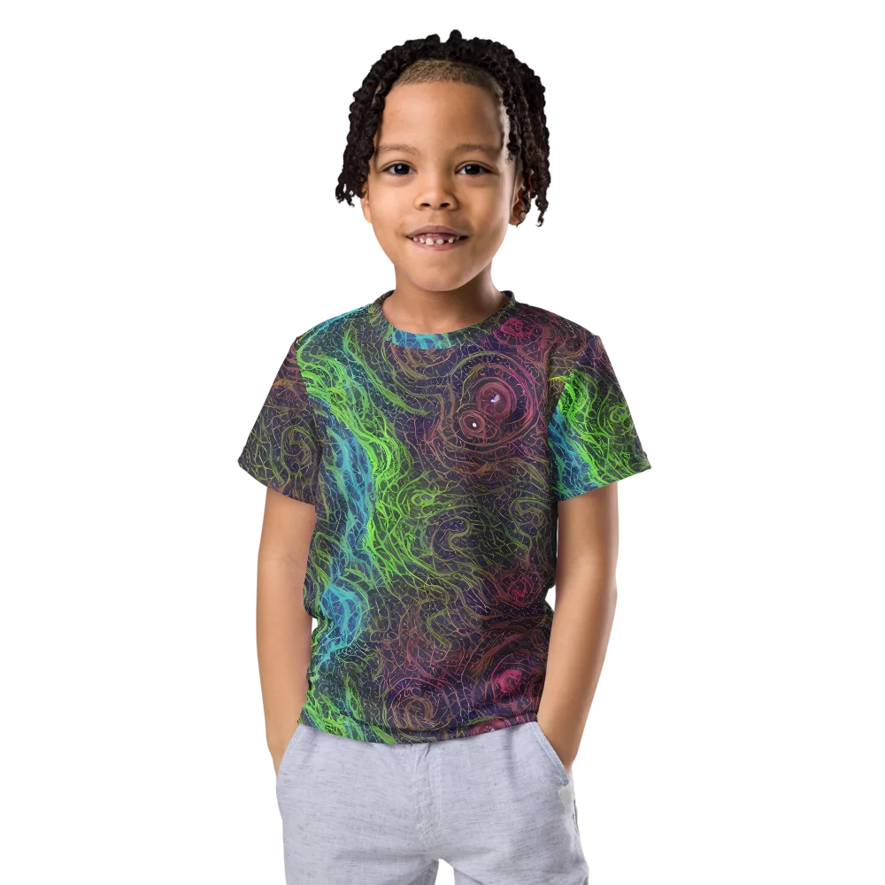 Chromatic Tangled on Kids Crew Neck T-Shirt — Front