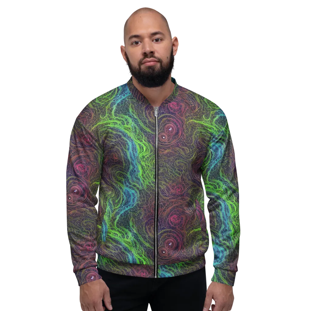 Chromatic Tangled on Bomber Jacket — Front