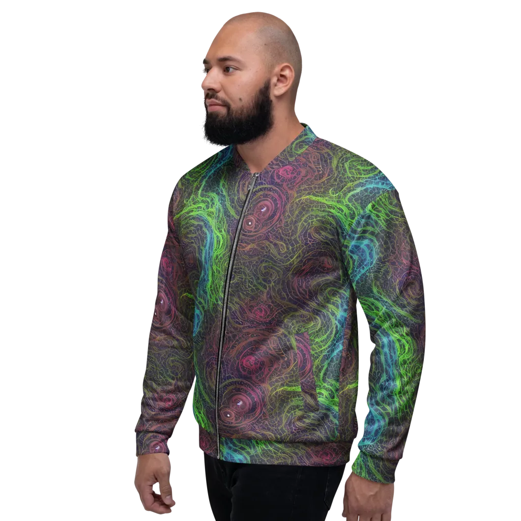 Chromatic Tangled on Bomber Jacket — Left