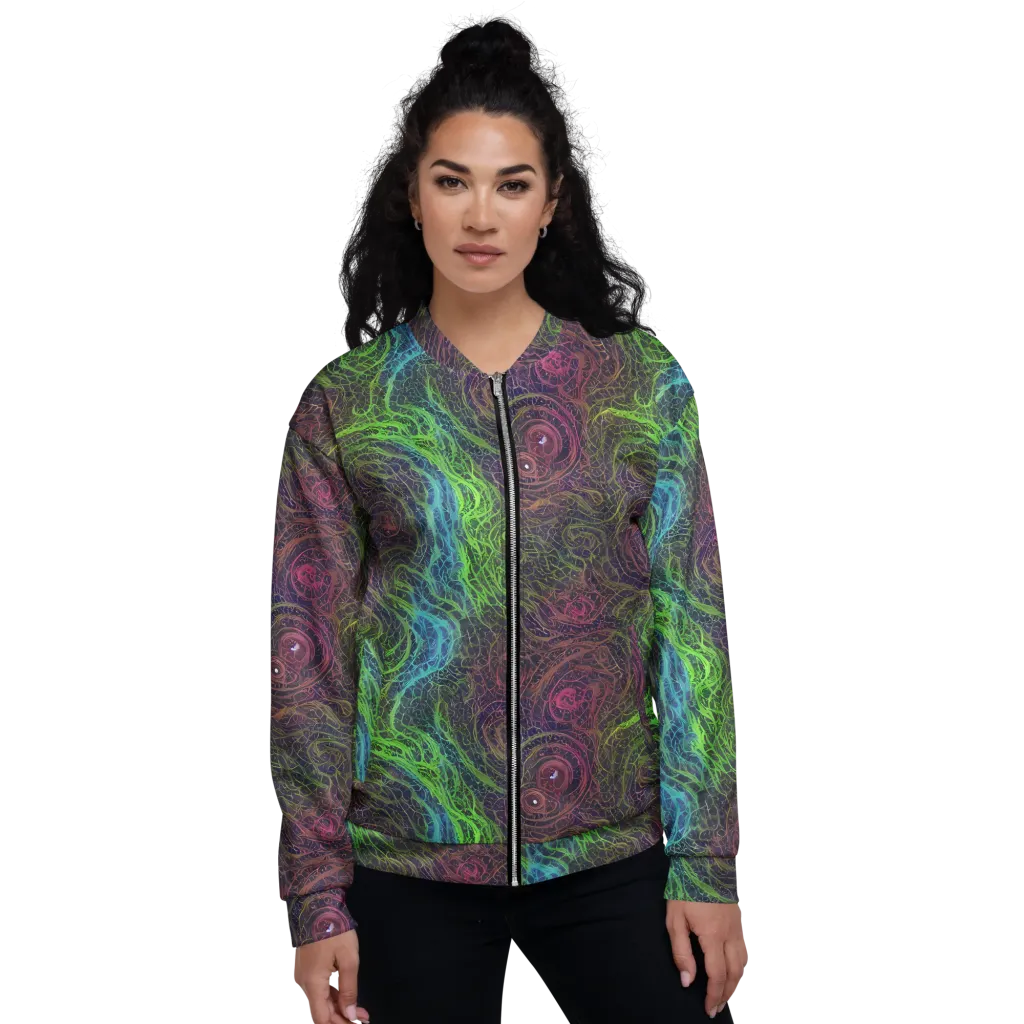 Chromatic Tangled on Bomber Jacket — Front