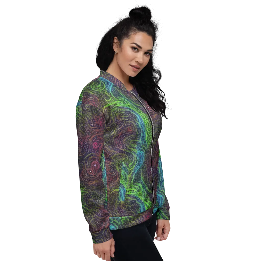 Chromatic Tangled on Bomber Jacket — Right