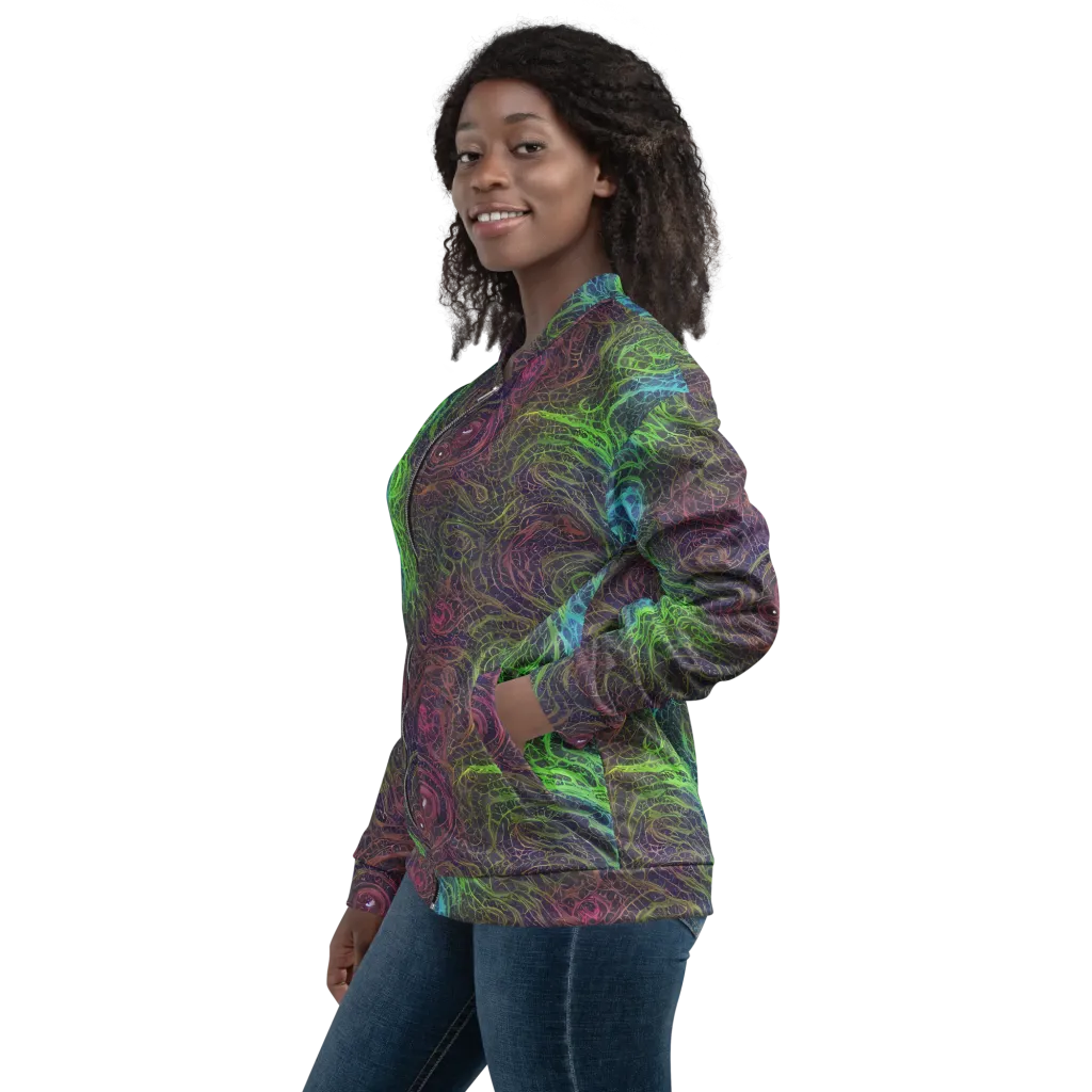 Chromatic Tangled on Bomber Jacket — Left