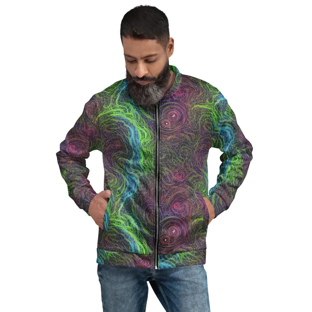 Chromatic Tangled on Bomber Jacket — Front