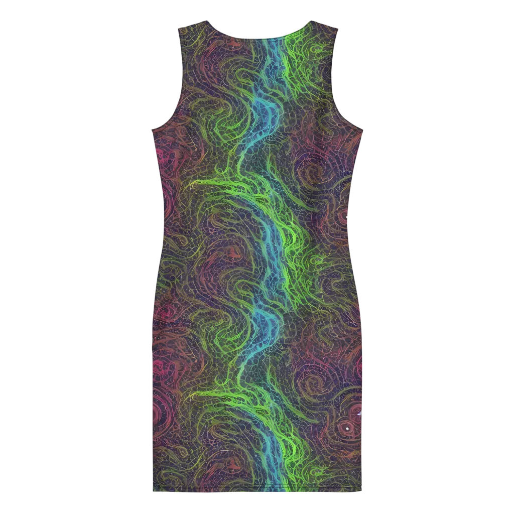 Chromatic Tangled on Bodycon Dress — Back