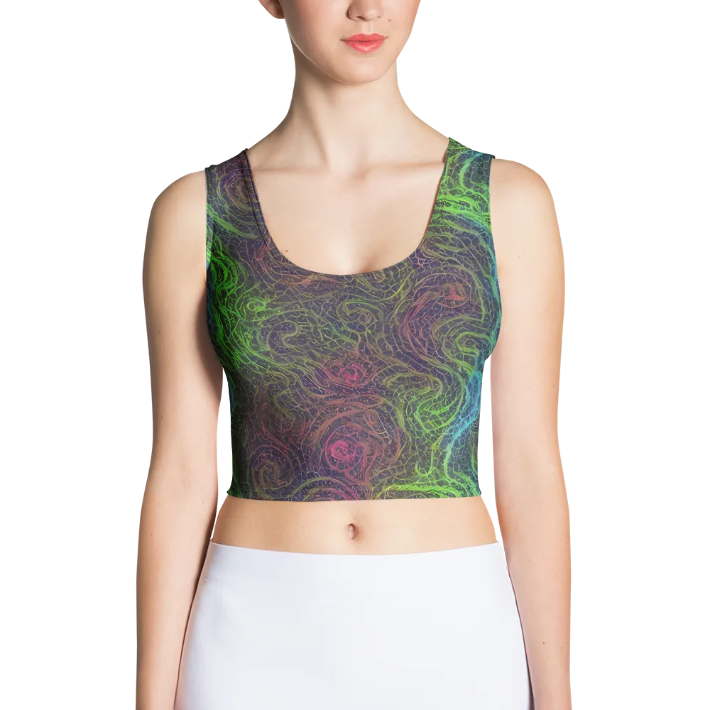 Chromatic Tangled on Crop Top — Front