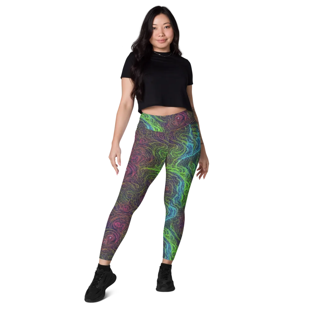 Chromatic Tangled on Leggings with Pockets — Front