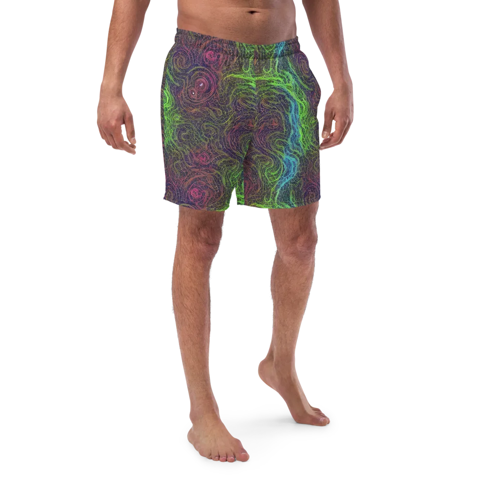 Chromatic Tangled on Swim Trunks — Front