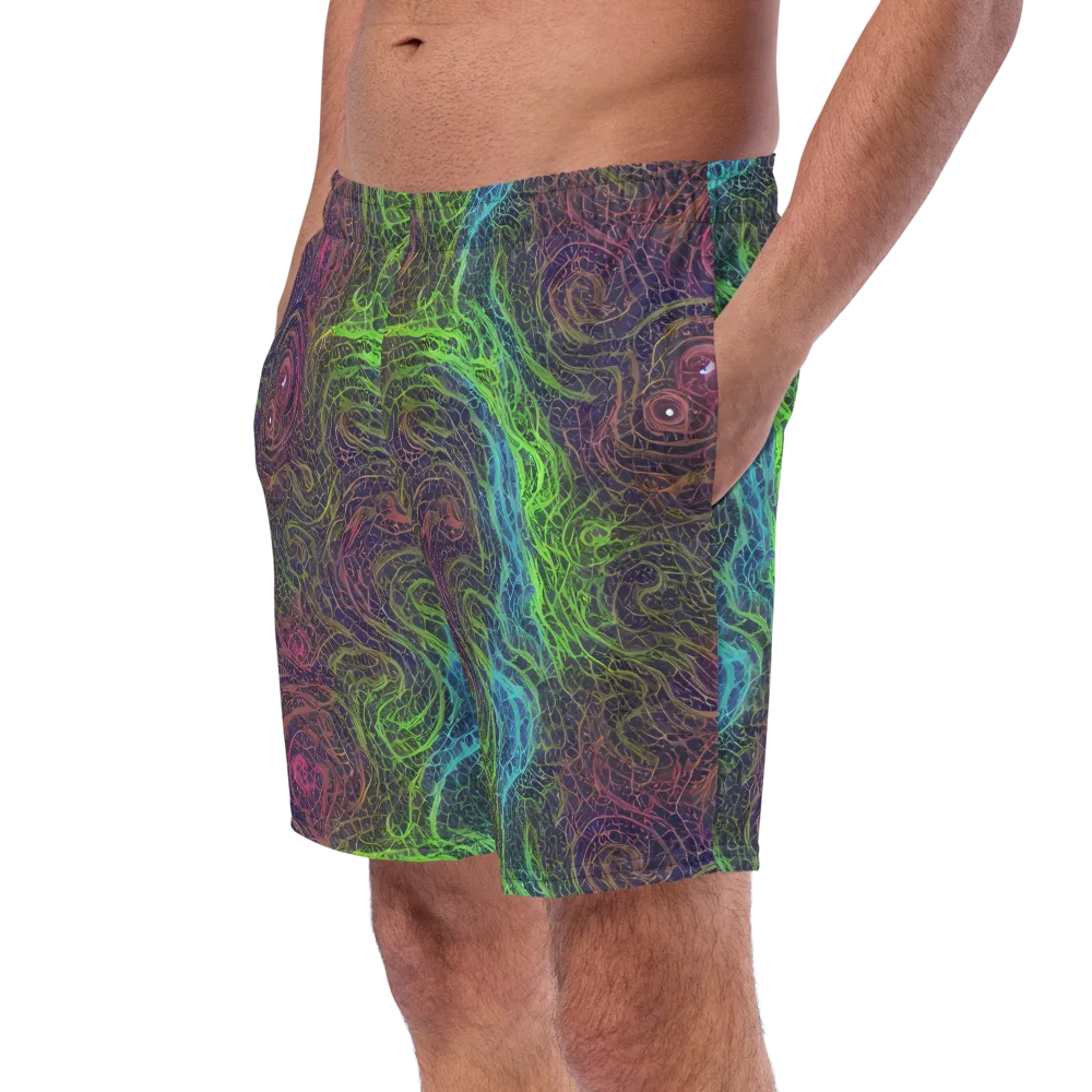 Chromatic Tangled on Swim Trunks — Left Front