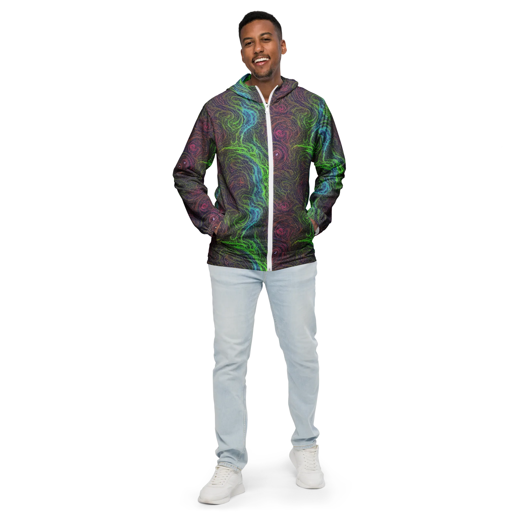 Chromatic Tangled on Men's Windbreaker — Front