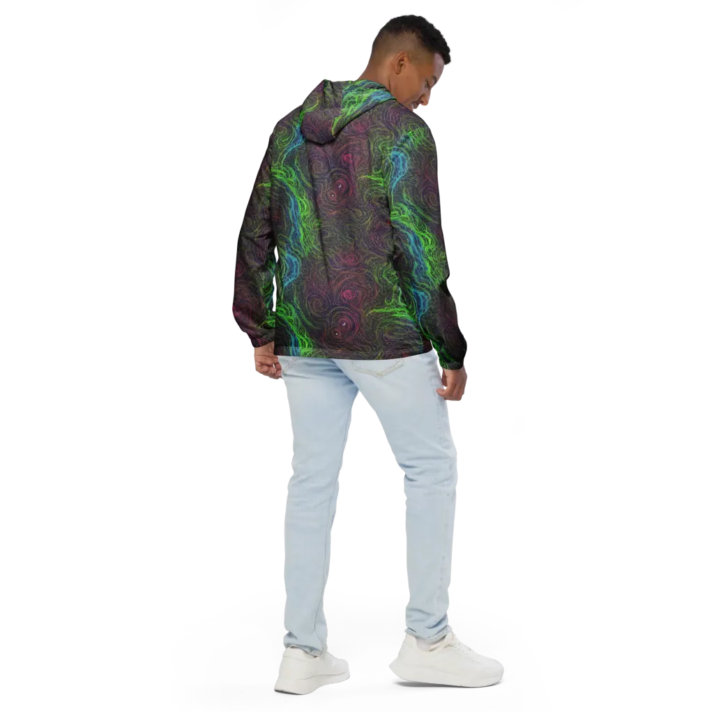 Chromatic Tangled on Men's Windbreaker — Back