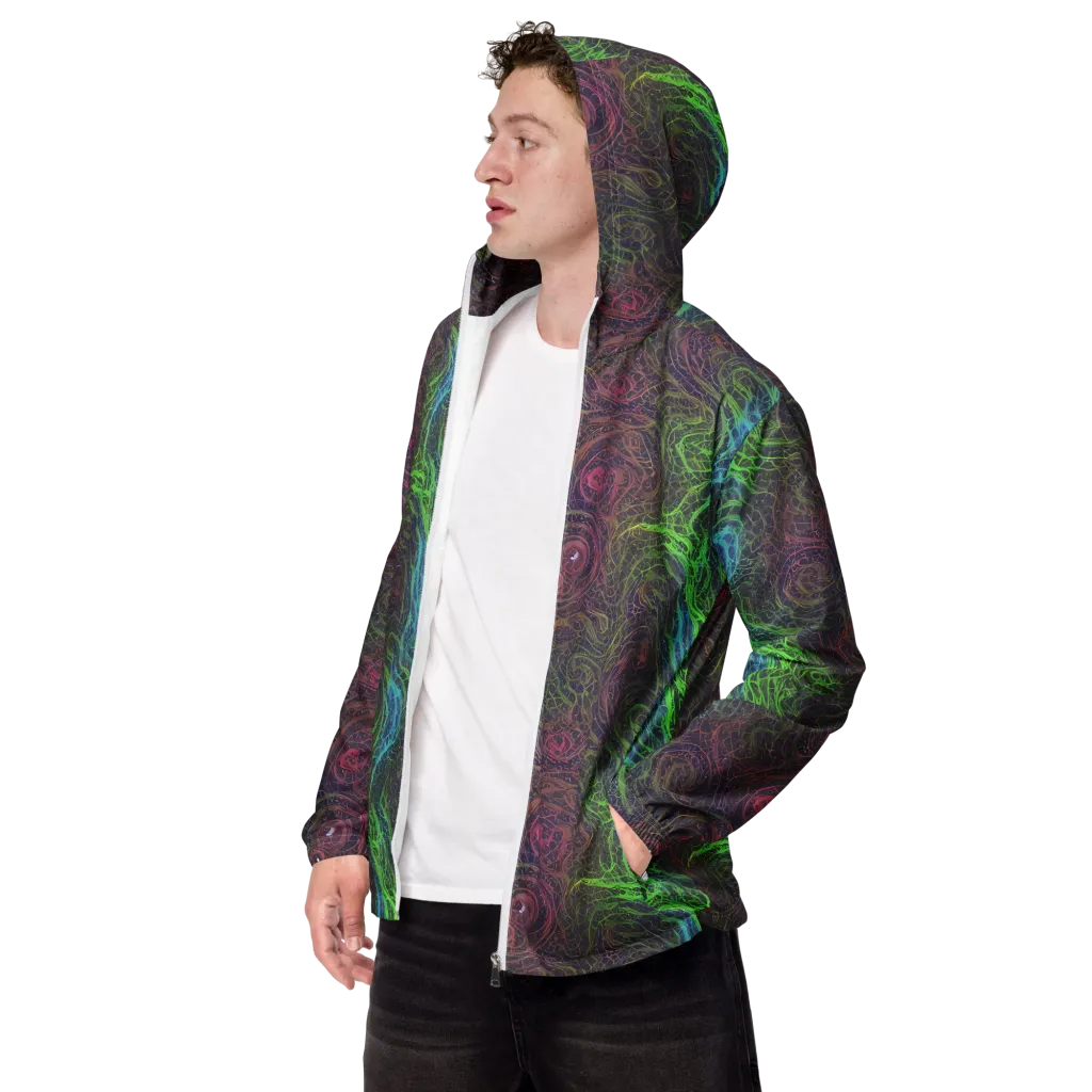 Chromatic Tangled on Men's Windbreaker — Left Front