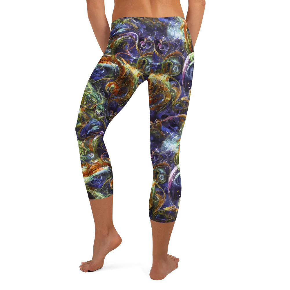 Molten Midnight on Capri Leggings — Back