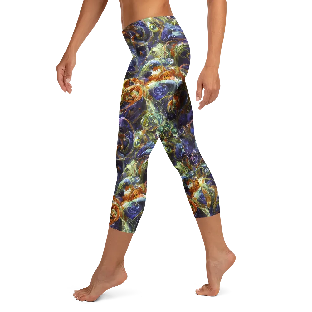 Molten Midnight on Capri Leggings — Left
