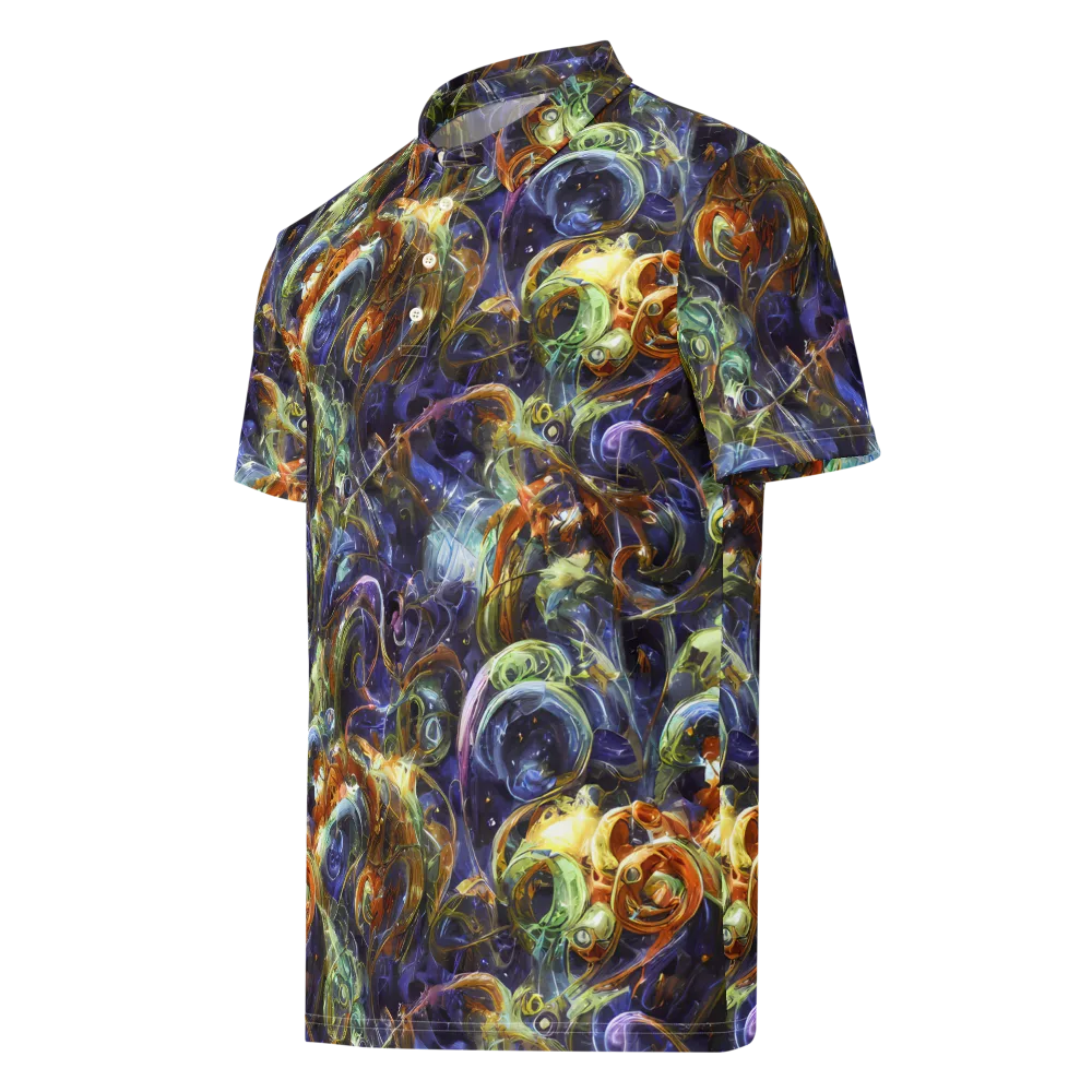 Molten Midnight on Men's Slim Fit Polo Shirt — Left Front
