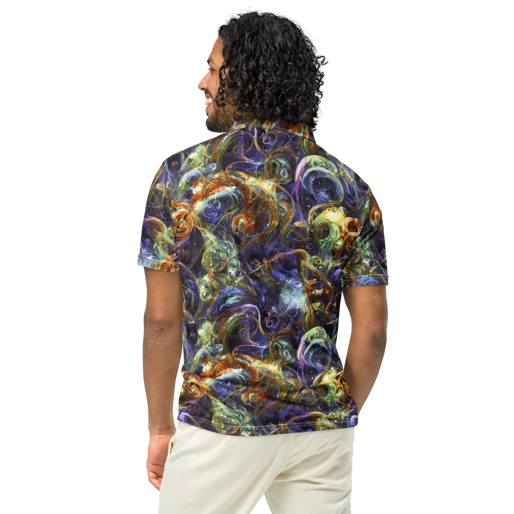 Molten Midnight on Men's Slim Fit Polo Shirt — Back