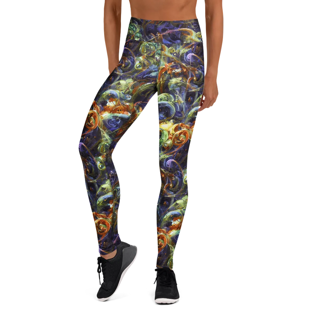 Molten Midnight on Yoga Leggings — Front