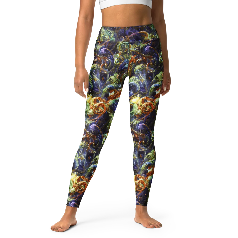 Molten Midnight on Yoga Leggings — Front