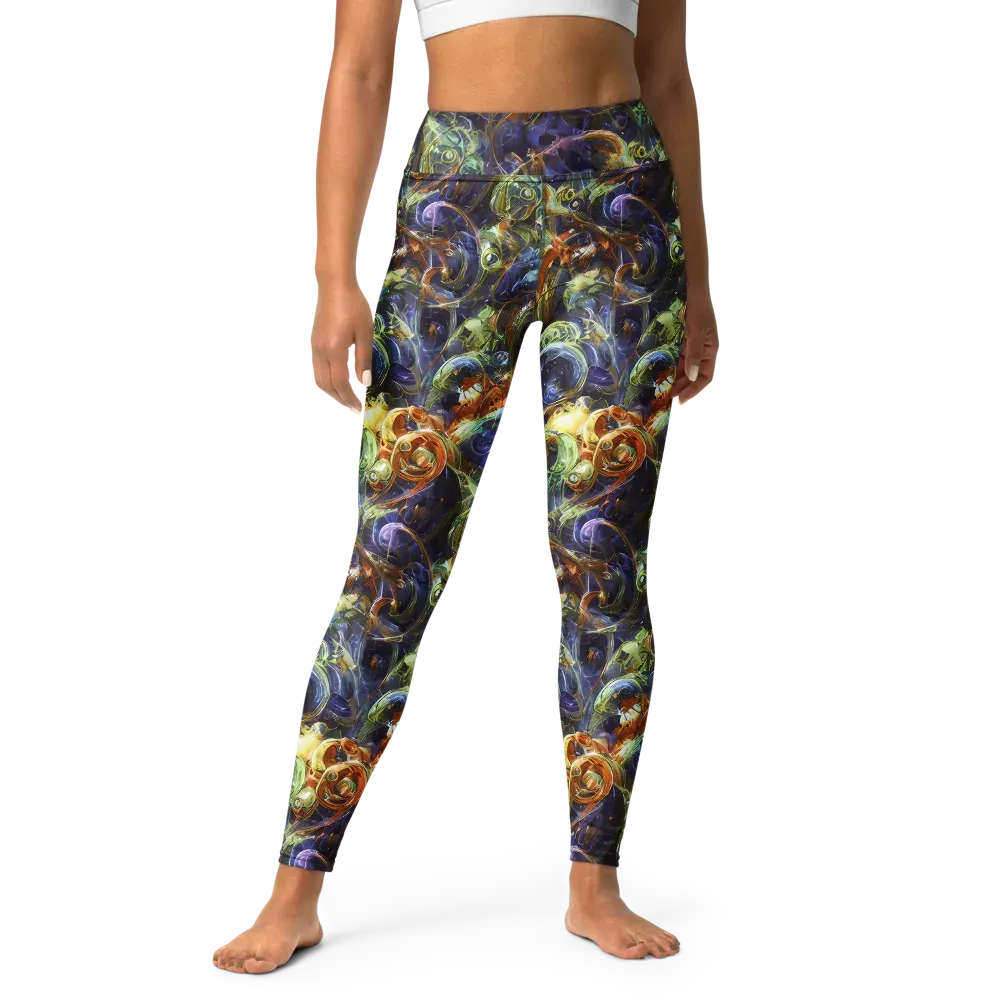 Molten Midnight on Yoga Leggings — Front