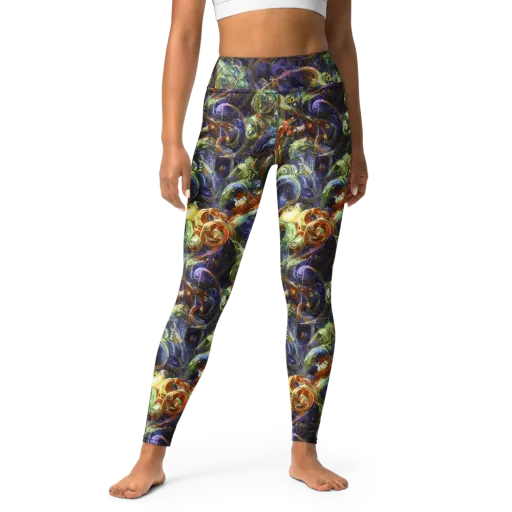 Molten Midnight on a Yoga Leggings