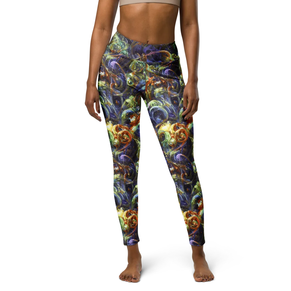 Molten Midnight on Yoga Leggings — Front