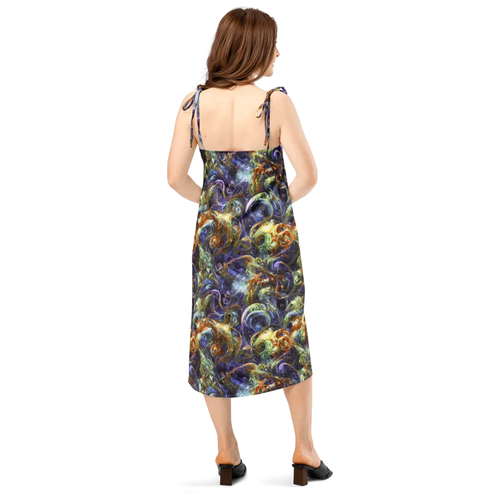 Molten Midnight on Slip Dress — Back
