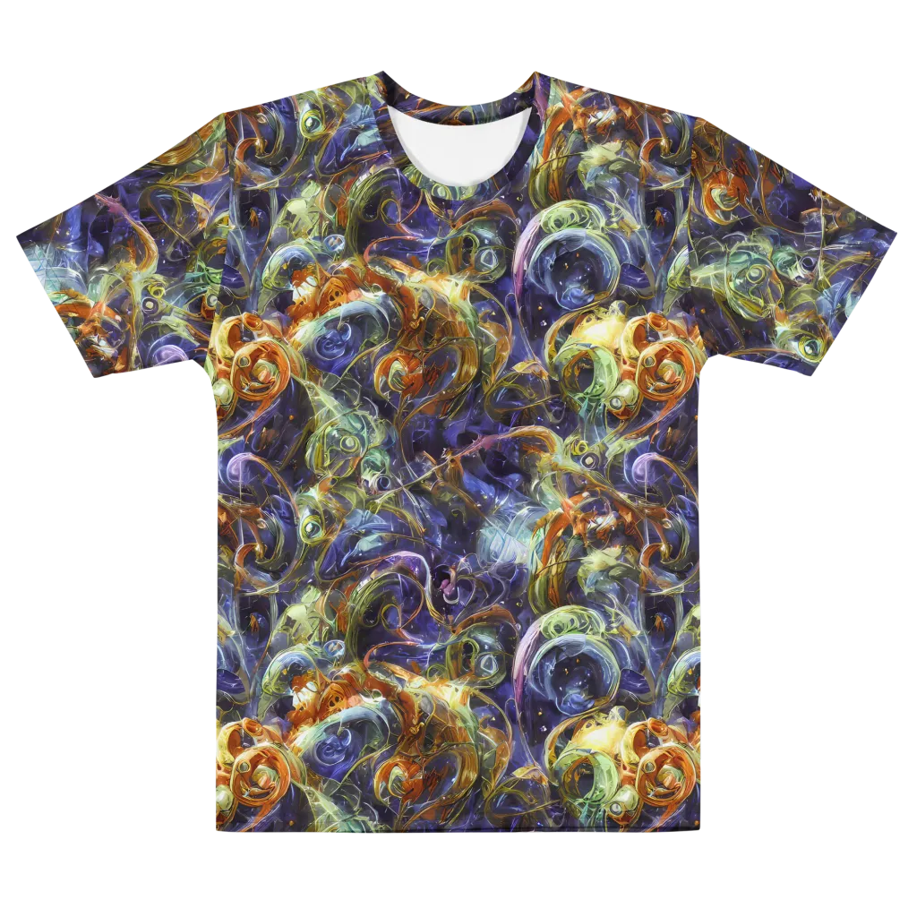 Molten Midnight on Men's Cotton Crew Neck T-Shirt — Front