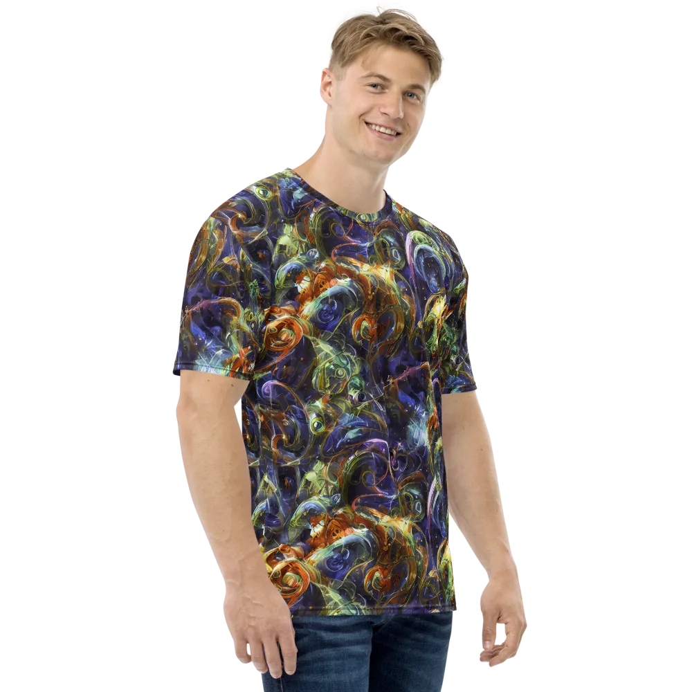 Molten Midnight on Men's Crew Neck T-Shirt — Right