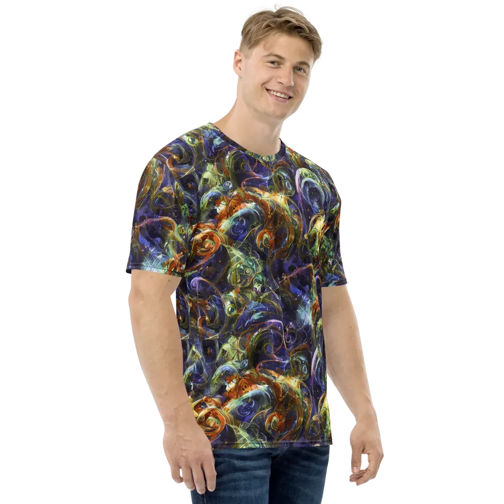 Molten Midnight on Men's Crew Neck T-Shirt — Right