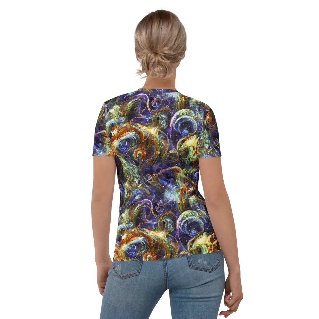 Molten Midnight on Women's Crew Neck T-Shirt — Back