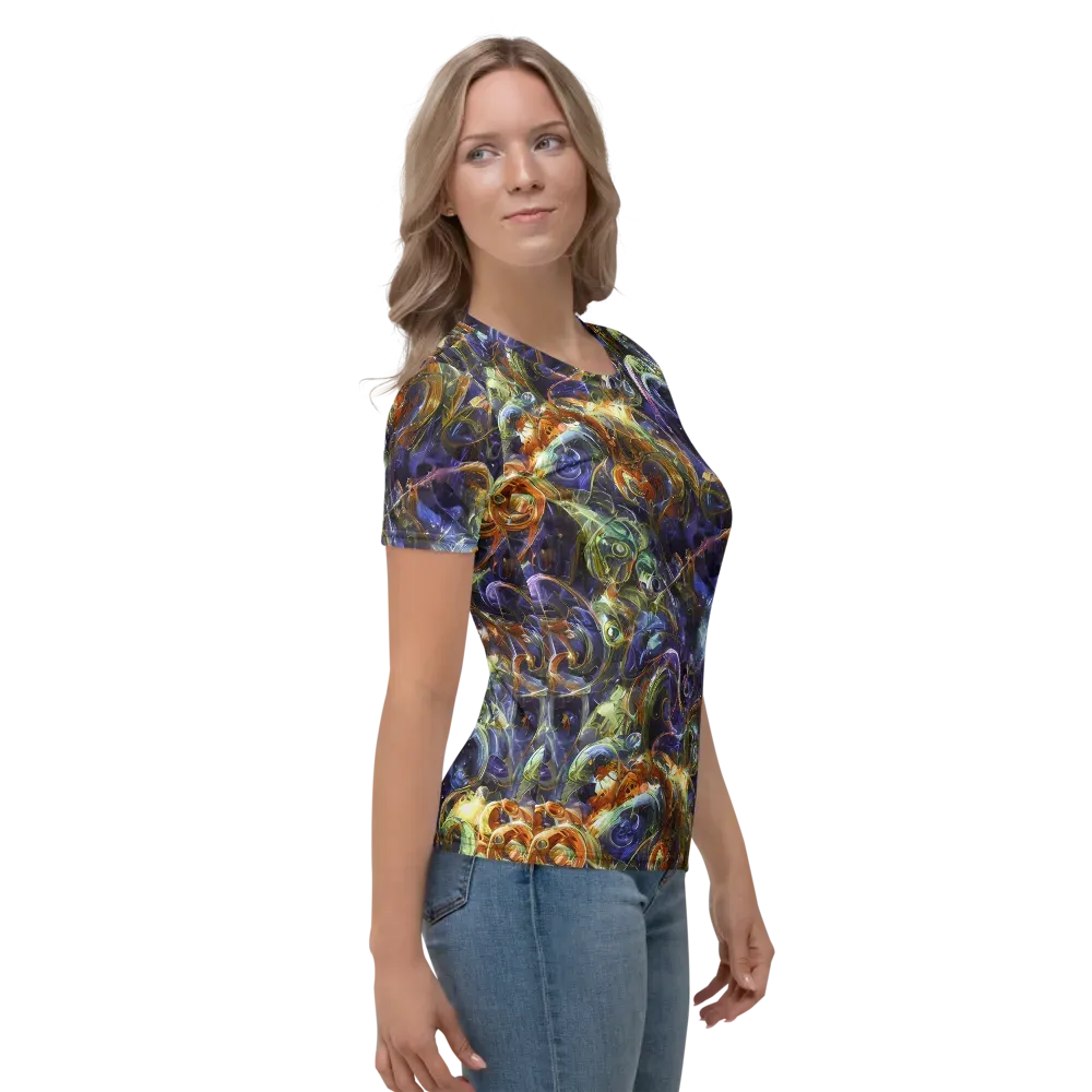 Molten Midnight on Women's Crew Neck T-Shirt — Right