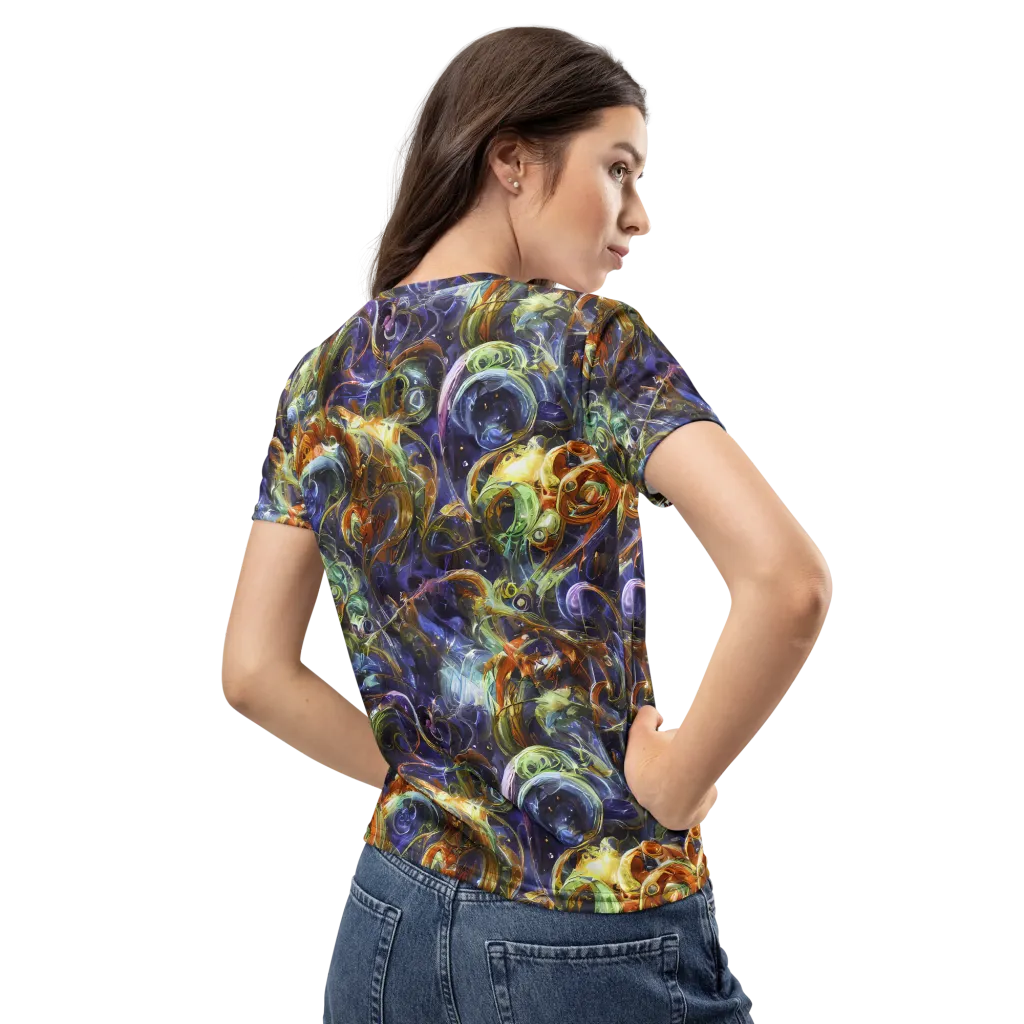 Molten Midnight on Women's Crew Neck T-Shirt — Back