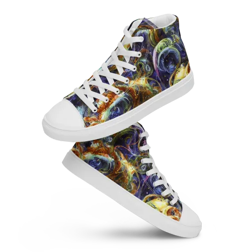 Molten Midnight on a Women's High Top Canvas Shoes