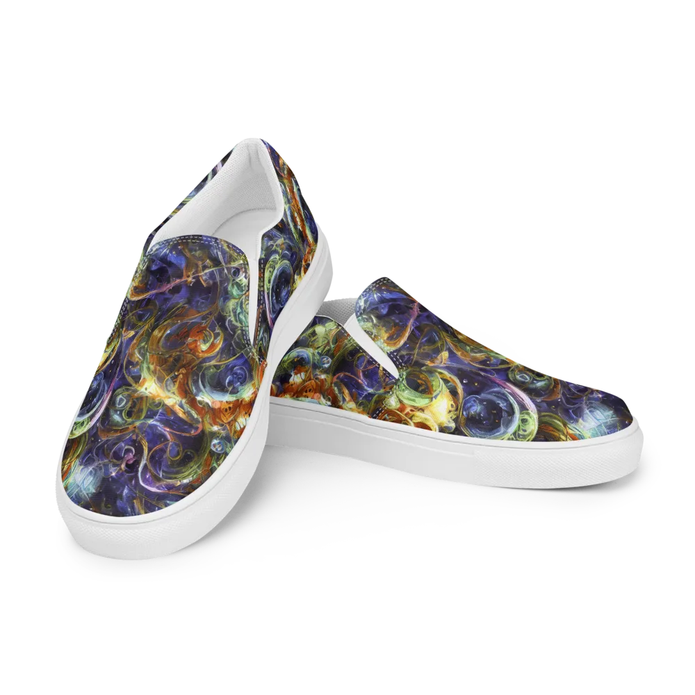 Molten Midnight on Men's Slip-On Canvas Shoes — Left Front