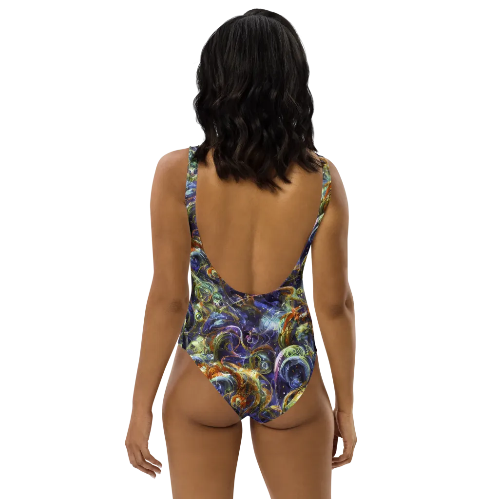 Molten Midnight on One-Piece Swimsuit — Back