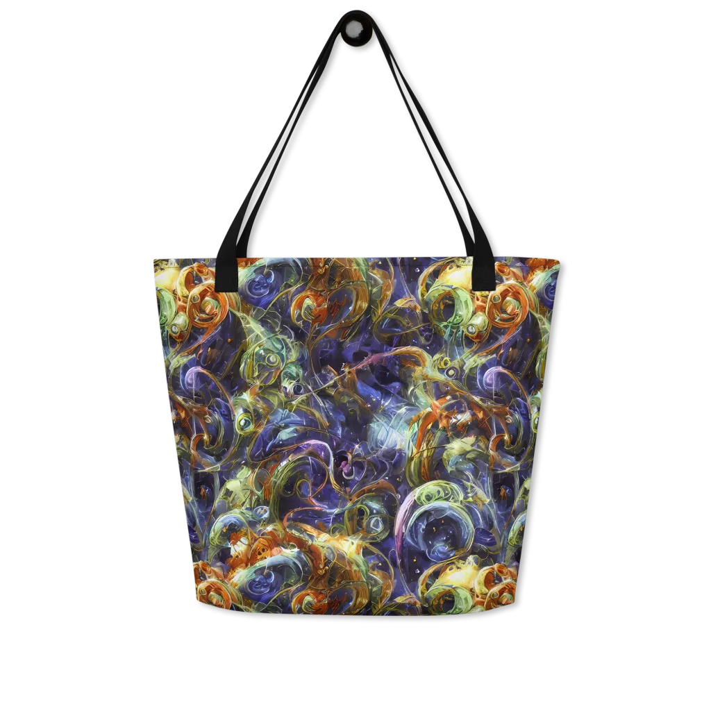 Molten Midnight on Large Tote Bag W/ Pocket — Front