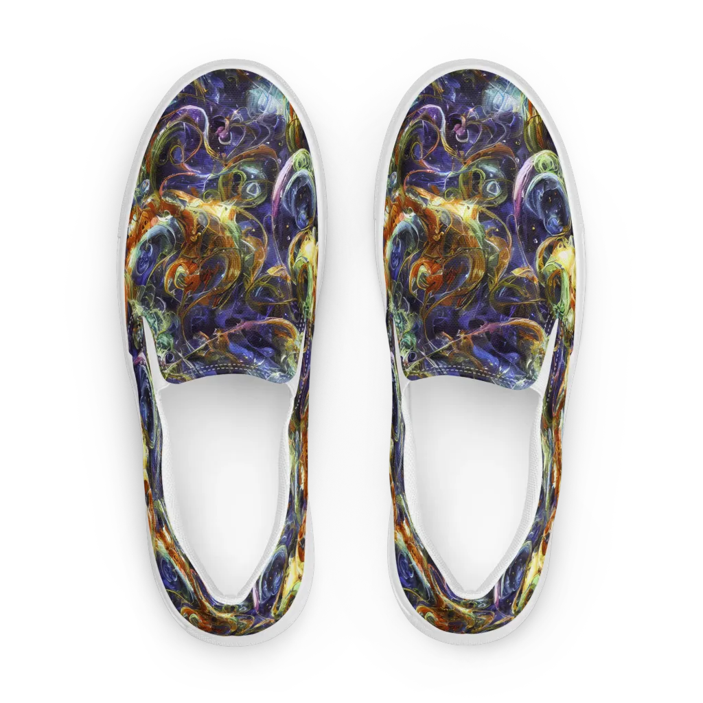 Molten Midnight on Women's Slip-On Canvas Shoes — Front