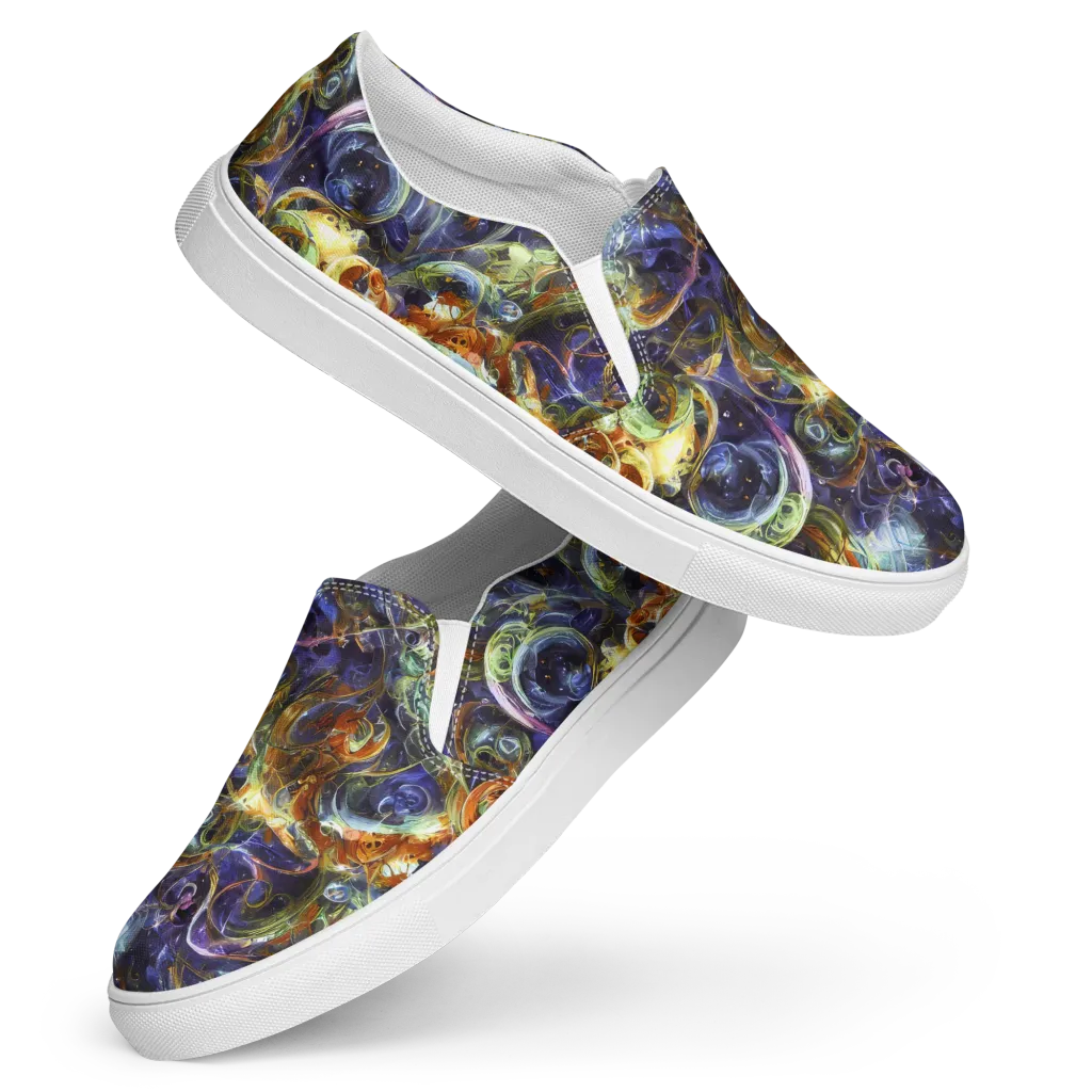 Molten Midnight on Women's Slip-On Canvas Shoes — Front