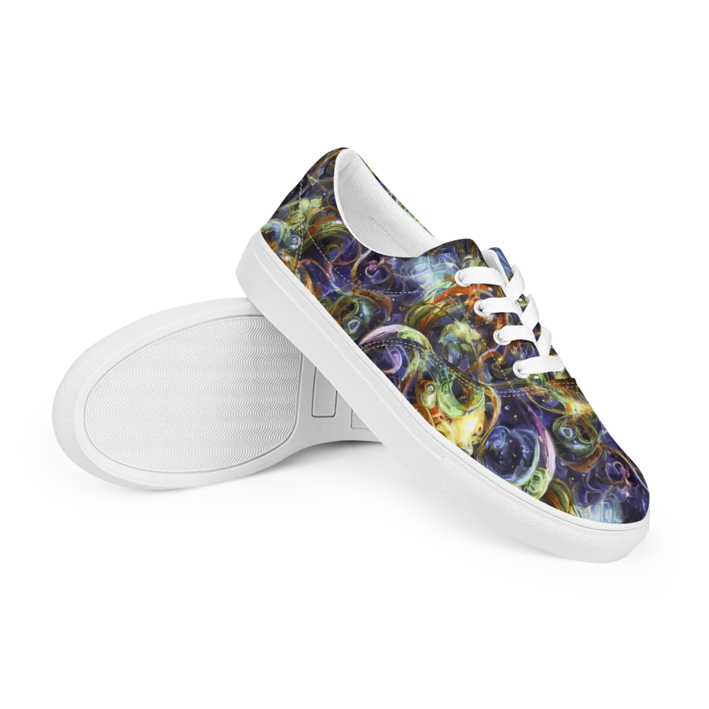 Molten Midnight on Men's Lace-Up Canvas Shoes — Right Front