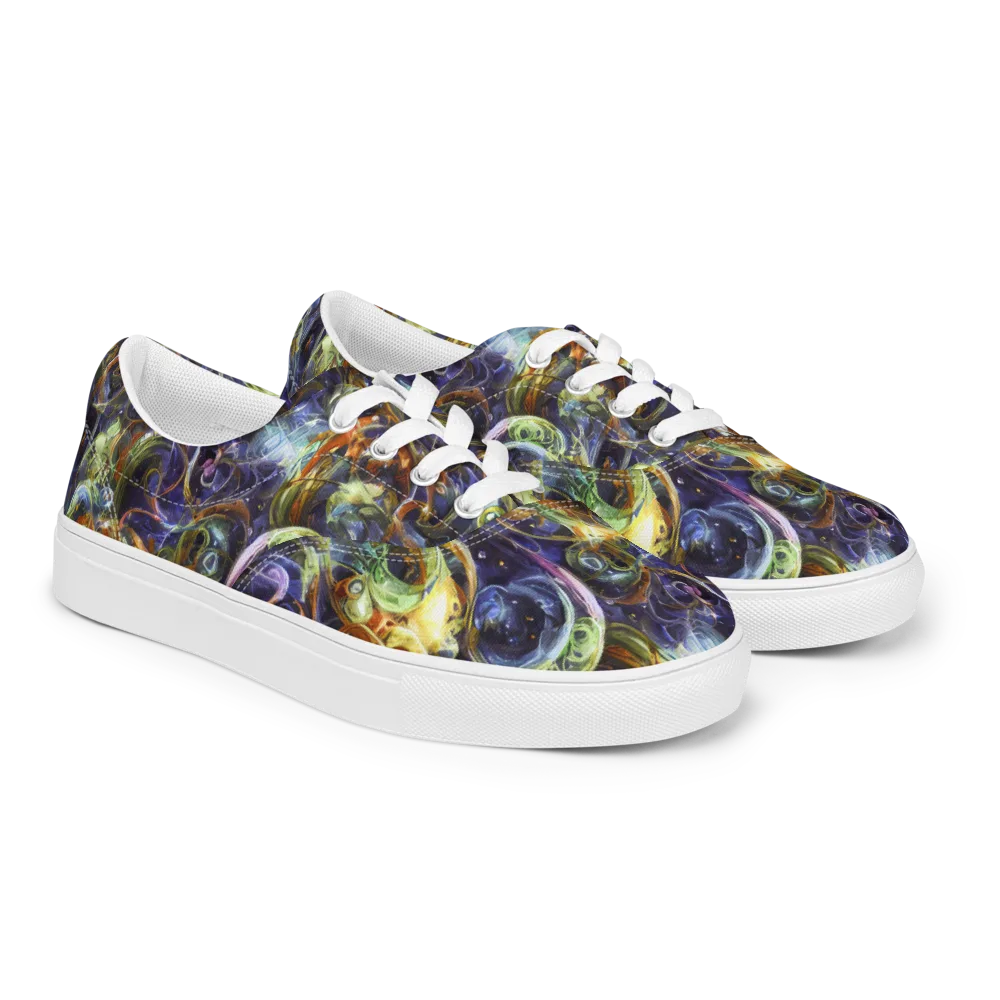 Molten Midnight on Men's Lace-Up Canvas Shoes — Right Front