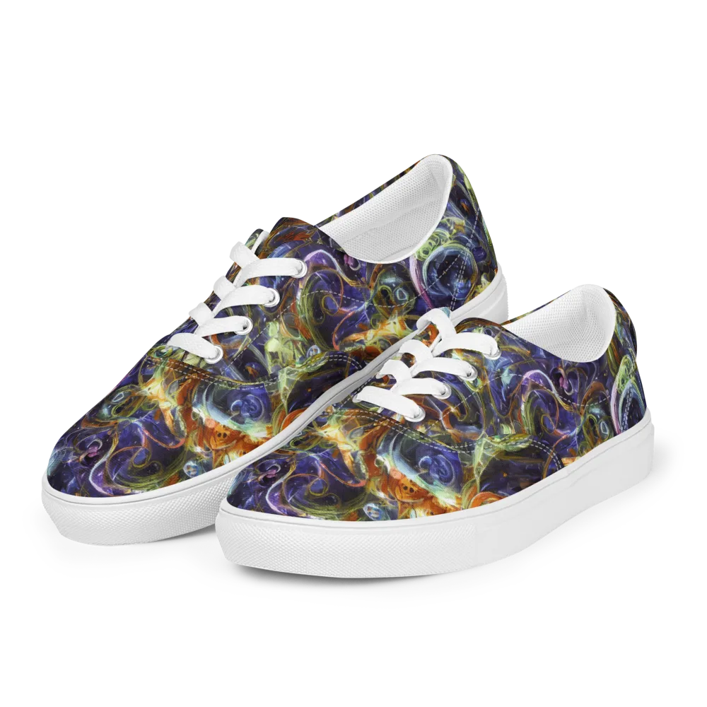 Molten Midnight on Men's Lace-Up Canvas Shoes — Left Front